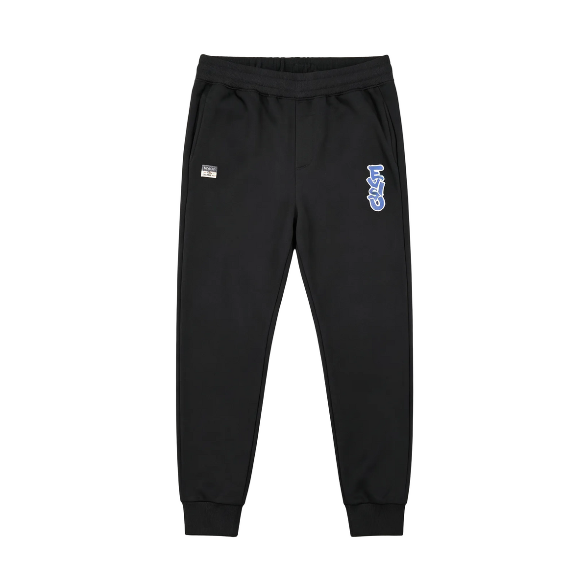 EVISU Daruma & Gold Coin Allover M-Seagull Jogger Sweatpants - Blue Bubble Graffiti Logo