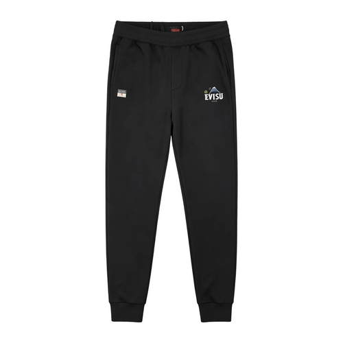 EVISU Daruma Noh Mask Bamboo M-Logo Graphic Jogger Sweatpants