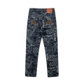 EVISU Wagara Allover Print Seagull Logo Embroidery Straight Jeans