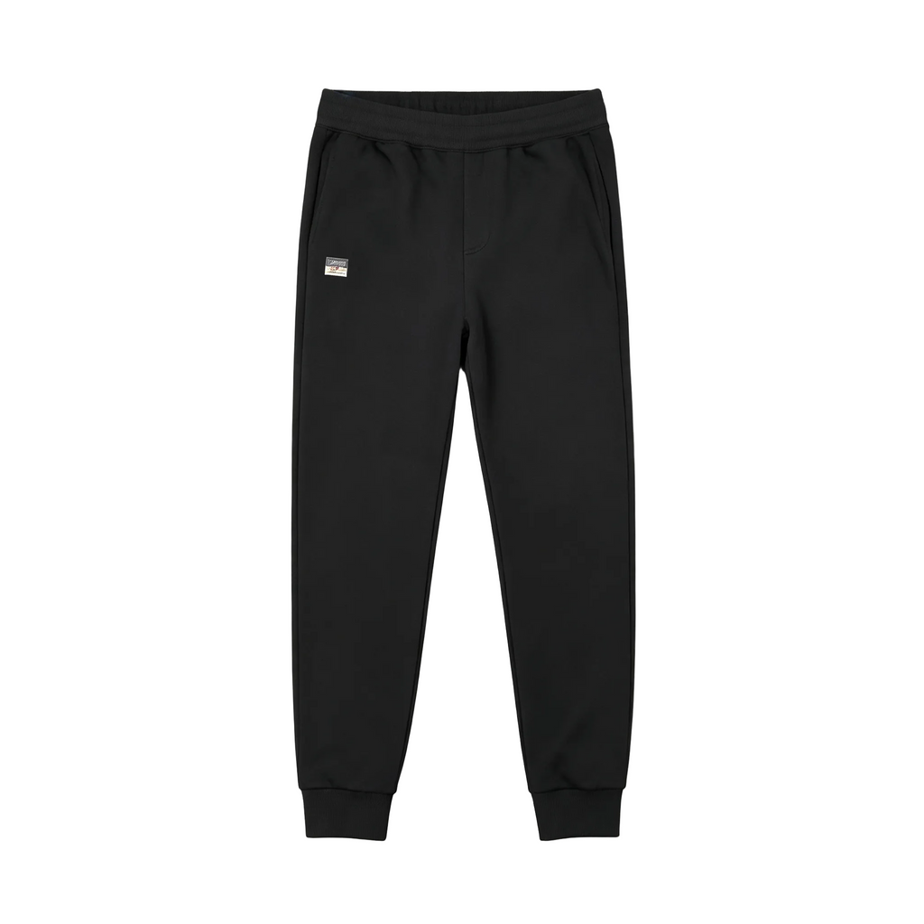 EVISU Oversized Solid M-Seagull Cream Print Jogger Sweatpants