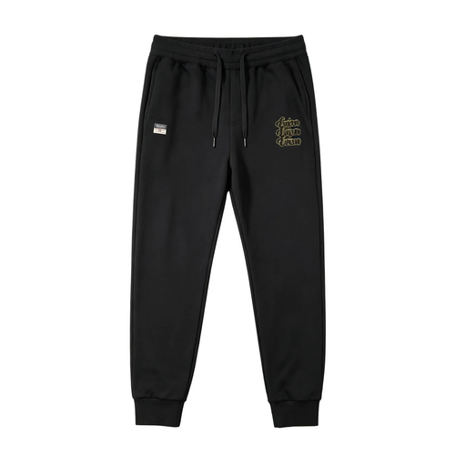 EVISU Kamon Crest Jogger Sweatpants - Triple Gold Script Front & Blue Family Crest Back