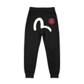 EVISU Cream M-Seagull & Ebisu Seal Graphic Jogger Sweatpants