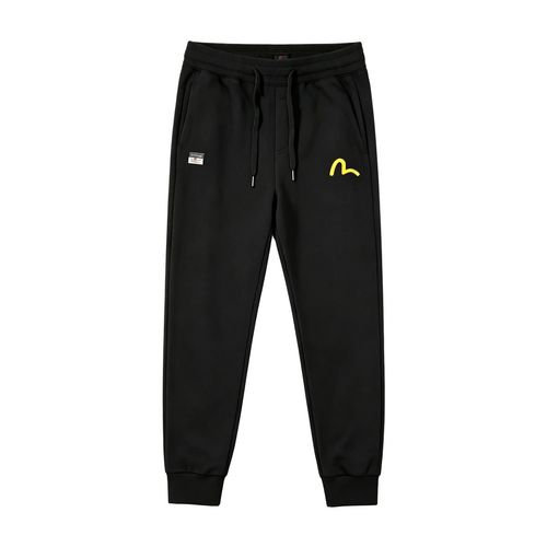 EVISU Daruma Trio Jogger Sweatpants - Did Everything Arch & Yellow M-Seagull Front