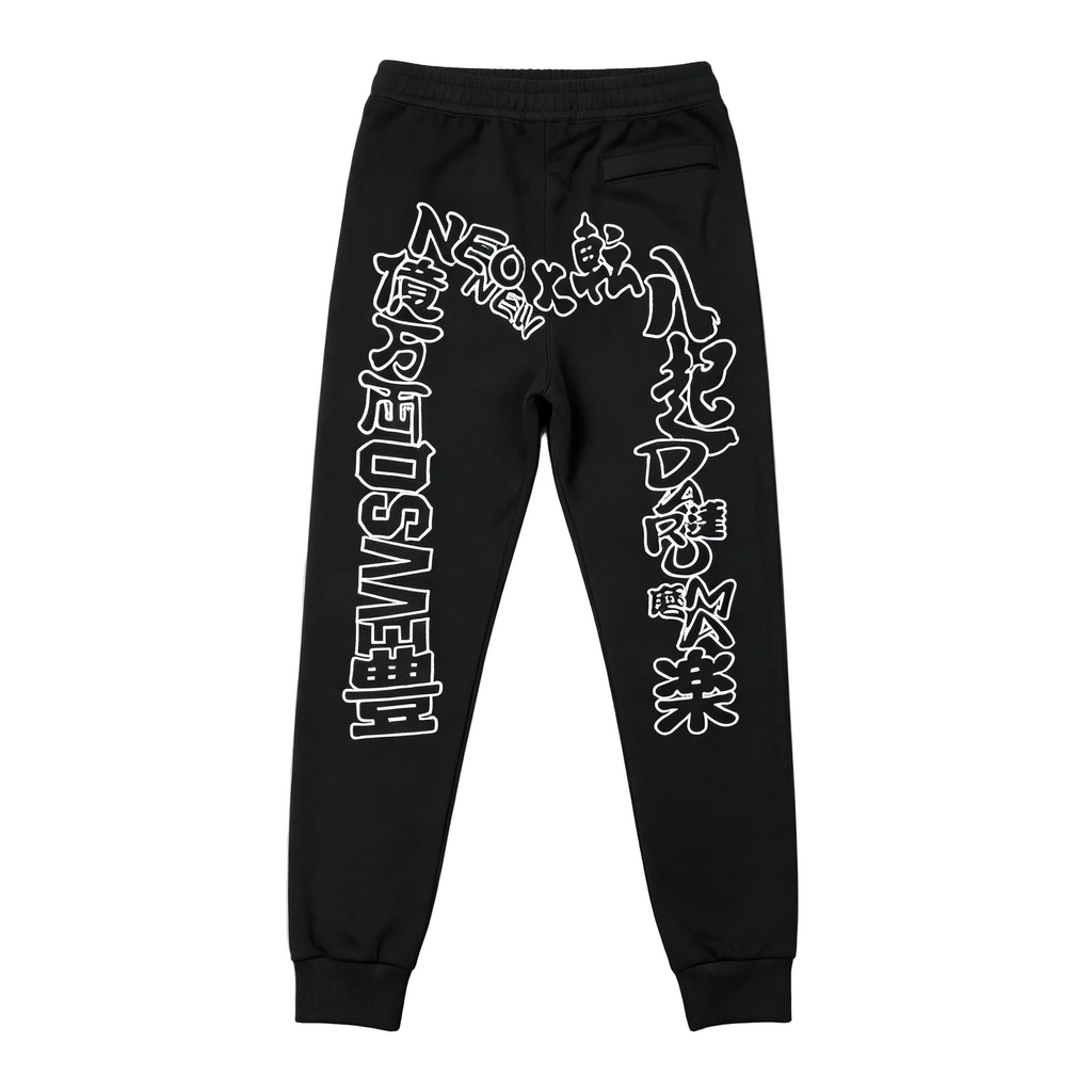 EVISU NEO x NEW Kanji Calligraphy Graffiti M-Logo Jogger Sweatpants