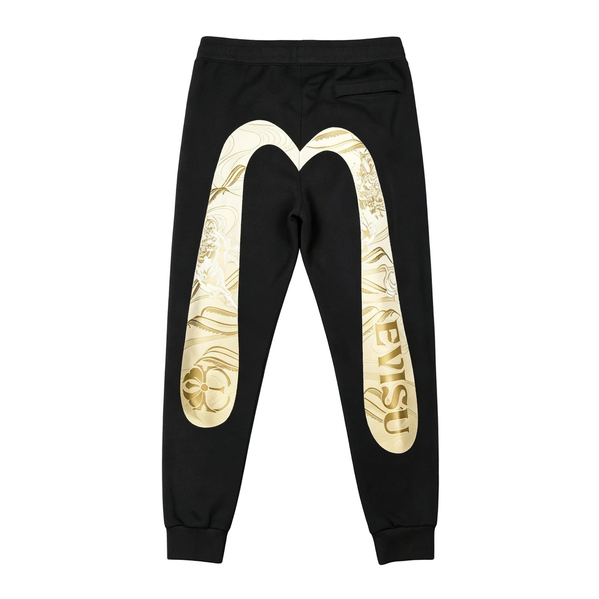 EVISU Gold Oriental Totem M-Seagull Jogger Sweatpants