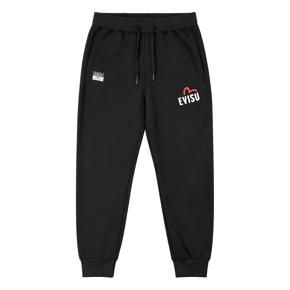 EVISU Cream M-Seagull & Ebisu Seal Graphic Jogger Sweatpants
