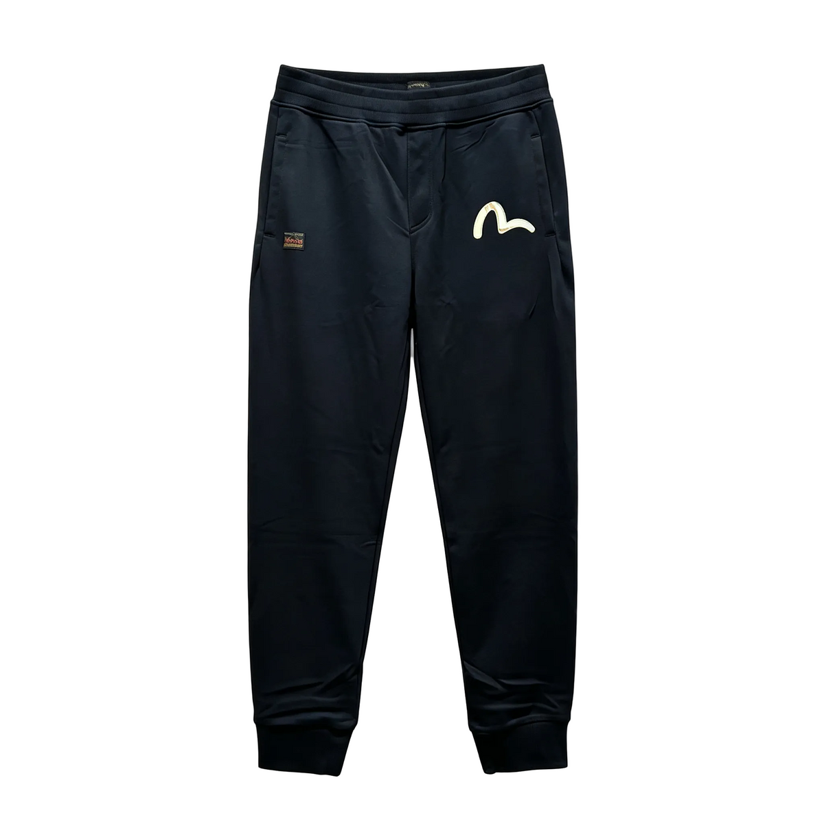 EVISU Craft & Pride Jogger Sweatpants - Gold Flame Logo Back & M-Seagull Front