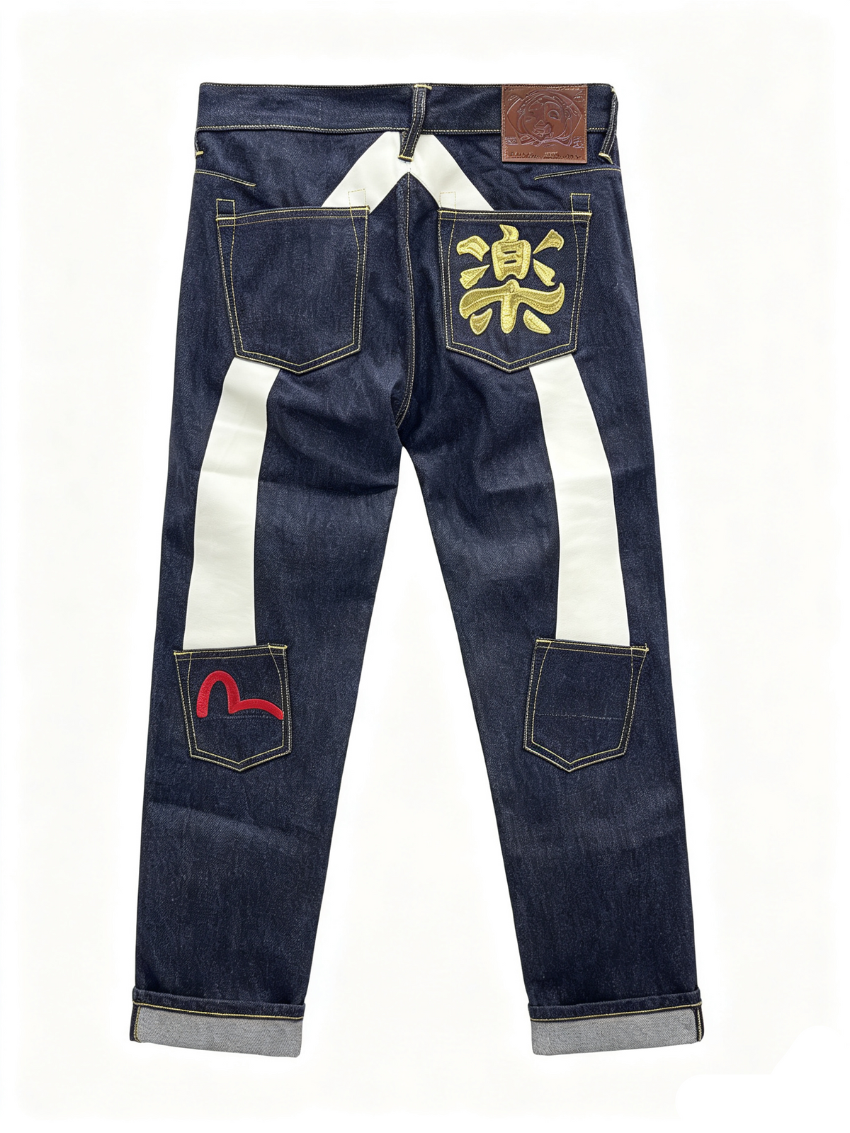 EVISU Raku Kanji Stripe Selvedge Jeans