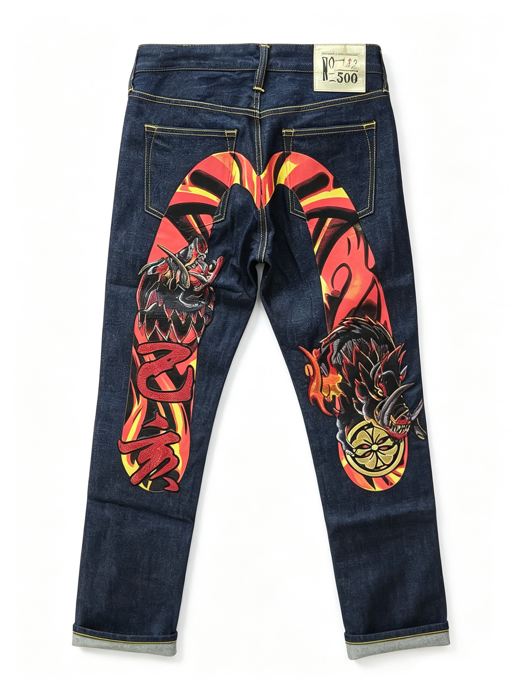 EVISU M-500 Collector's Edition Flame Oni & Kamon Selvedge Jeans