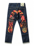 EVISU M-500 Collector's Edition Flame Oni & Kamon Selvedge Jeans