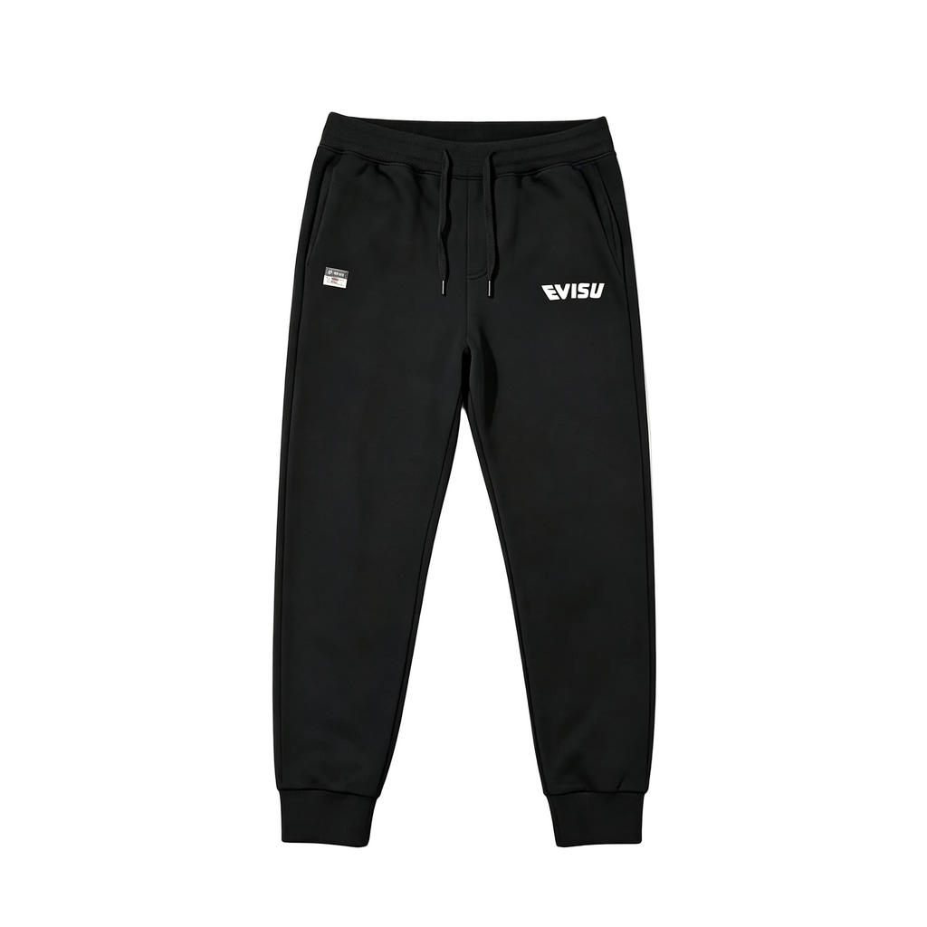EVISU Graffiti Daruma Jogger Sweatpants - Did Everything Front & EVISU Sport Logo