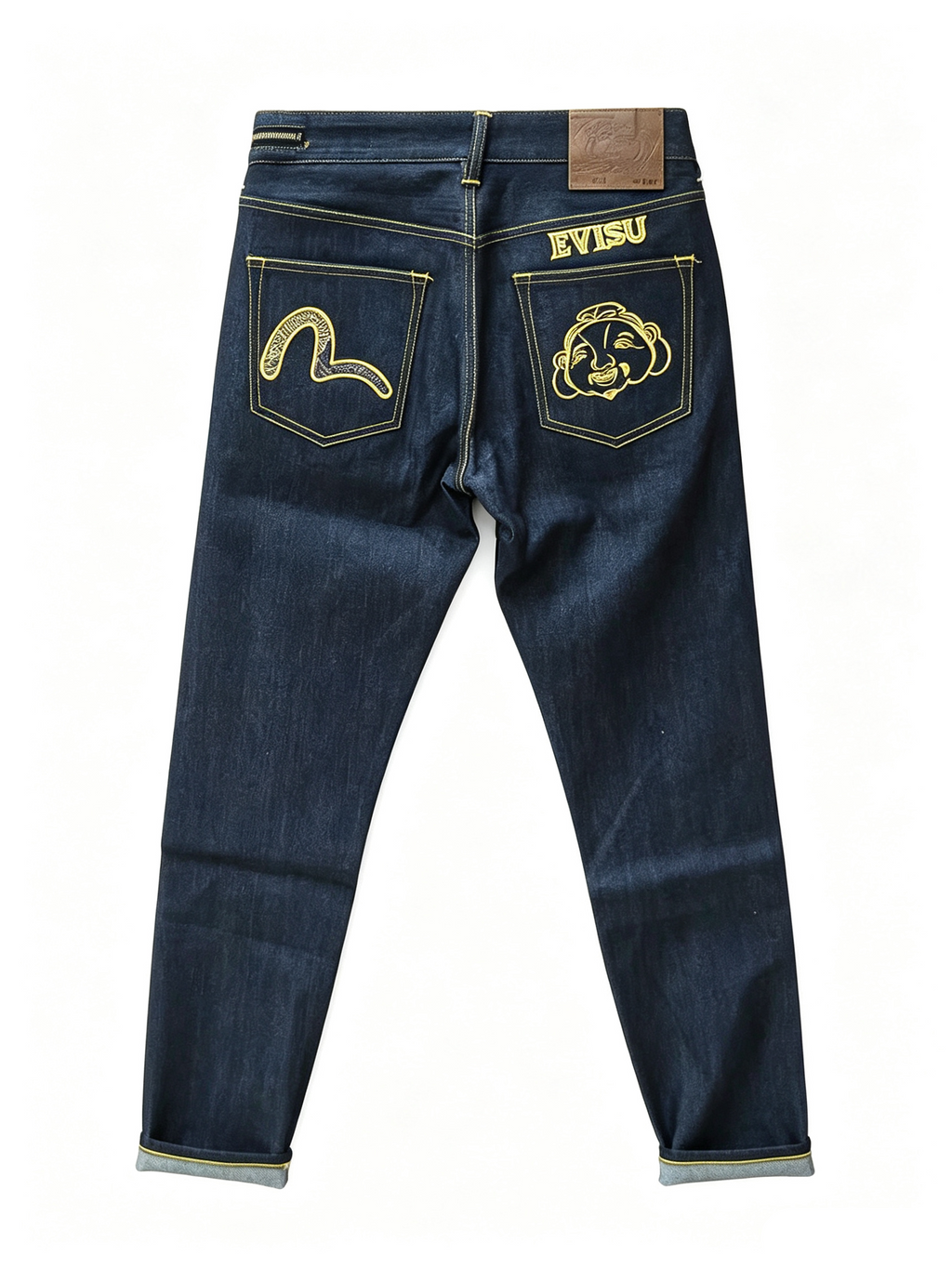 EVISU Lot 2017 Seagull & Hotei Logo Selvedge Jeans