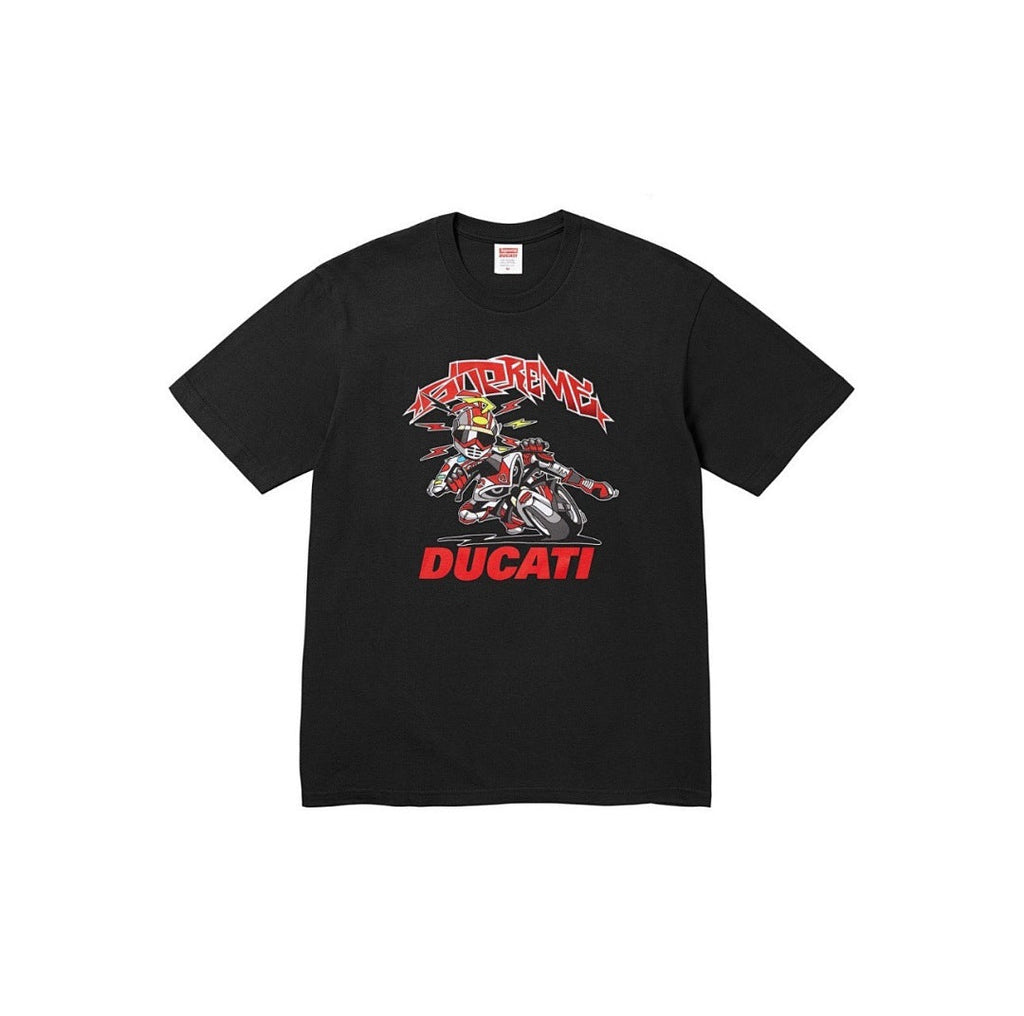 810#p40💰 Supreme x DUCATI 联名款SS24 WEEK16 BIKE TEE摩托车印花图案短袖T恤男女同款 DUCATI 联名款 > 宽松版型 采用260克精梳棉双纱 从面 - view 1