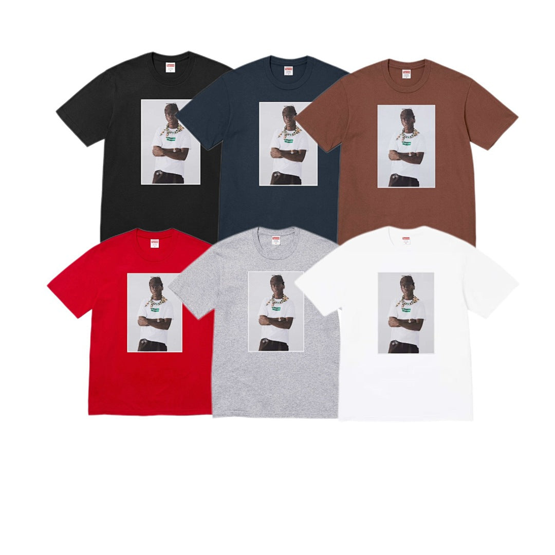 款号814#p40💰 Supreme FW24 Tyler The Creator Tee 肖像印花休闲圆领短袖T恤 男女同款 宽松版型 采用260克精梳棉双纱 从面料到辅料全部三标齐全跟足ZP - view 7