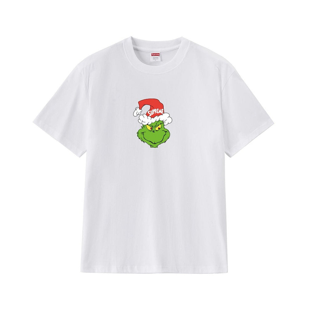 款号M170P40💰 Sup FW24 GRINCH TEE圣诞怪杰图案印花纯棉短袖宽松T恤爆款大码潮 宽松版型 采用260克精梳棉双纱 从面料到辅料全部三标齐全跟足ZP 进口松井公司浆料印花绝不 - view 8