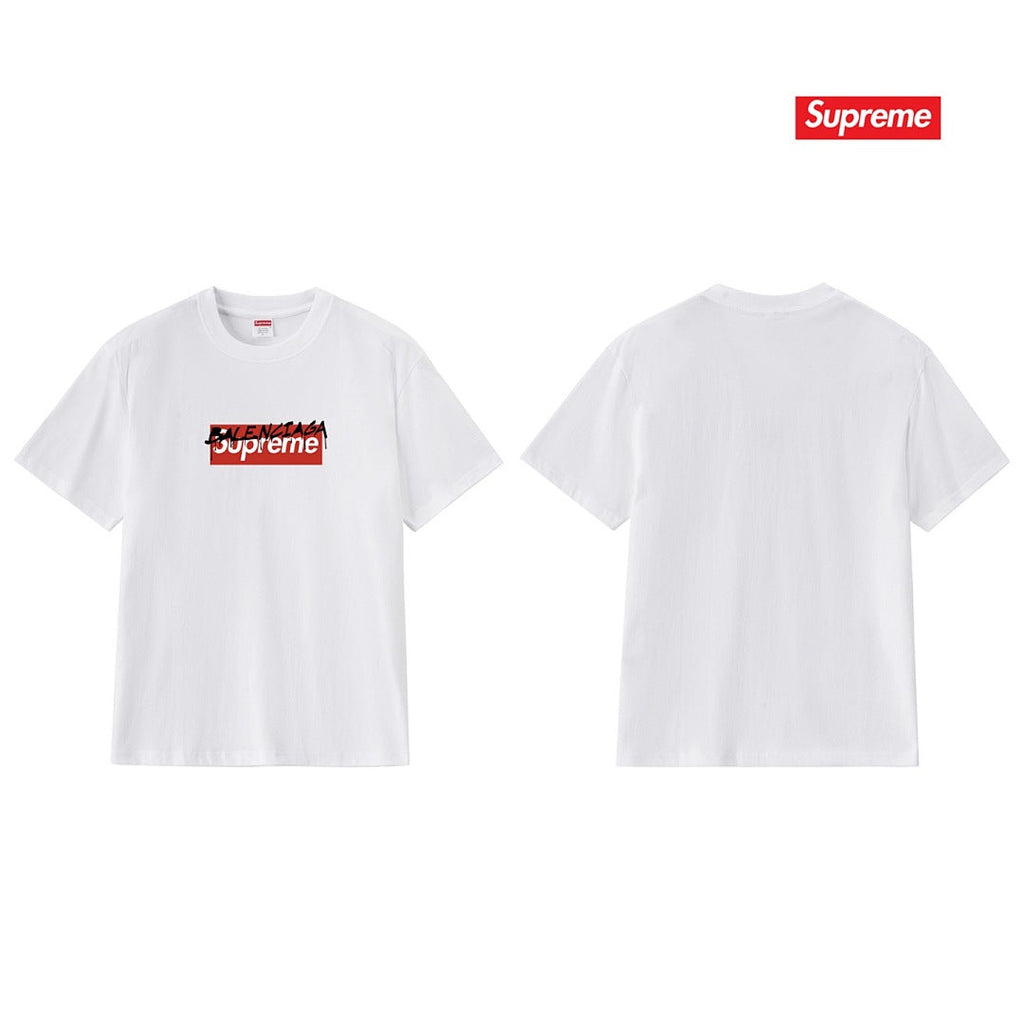 款号M176P40💰 Balenciaga巴黎世家联名supreme印花短袖 宽松版型 采用260克精梳棉双纱 从面料到辅料全部三标齐全跟足ZP 进口松井公司浆料印花绝不开裂 整件做法采用三针五 - view 5