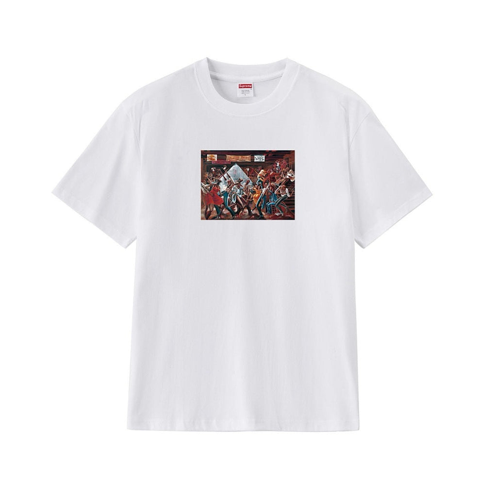 款号M216P40💰 Supreme 25SS Ernie Barnes 艺术家 油画作品 短袖T恤 宽松版型 采用260克精梳棉双纱 从面料到辅料全部三标齐全跟足ZP 进口松井公司浆料印花绝不开裂 - view 1