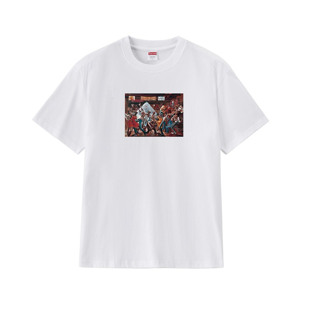 款号M216P40💰 Supreme 25SS Ernie Barnes 艺术家 油画作品 短袖T恤 宽松版型 采用260克精梳棉双纱 从面料到辅料全部三标齐全跟足ZP 进口松井公司浆料印花绝不开裂 - view 1