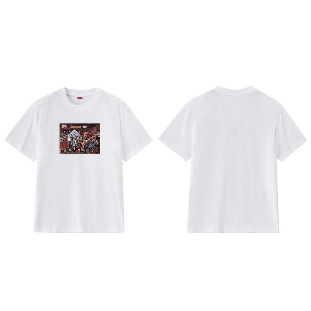款号M216P40💰 Supreme 25SS Ernie Barnes 艺术家 油画作品 短袖T恤 宽松版型 采用260克精梳棉双纱 从面料到辅料全部三标齐全跟足ZP 进口松井公司浆料印花绝不开裂 - view 2