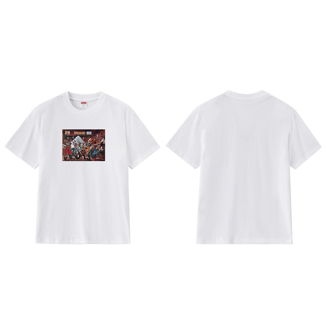 款号M216P40💰 Supreme 25SS Ernie Barnes 艺术家 油画作品 短袖T恤 宽松版型 采用260克精梳棉双纱 从面料到辅料全部三标齐全跟足ZP 进口松井公司浆料印花绝不开裂 - view 2