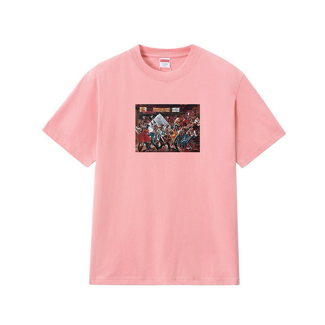 款号M216P40💰 Supreme 25SS Ernie Barnes 艺术家 油画作品 短袖T恤 宽松版型 采用260克精梳棉双纱 从面料到辅料全部三标齐全跟足ZP 进口松井公司浆料印花绝不开裂 - view 5