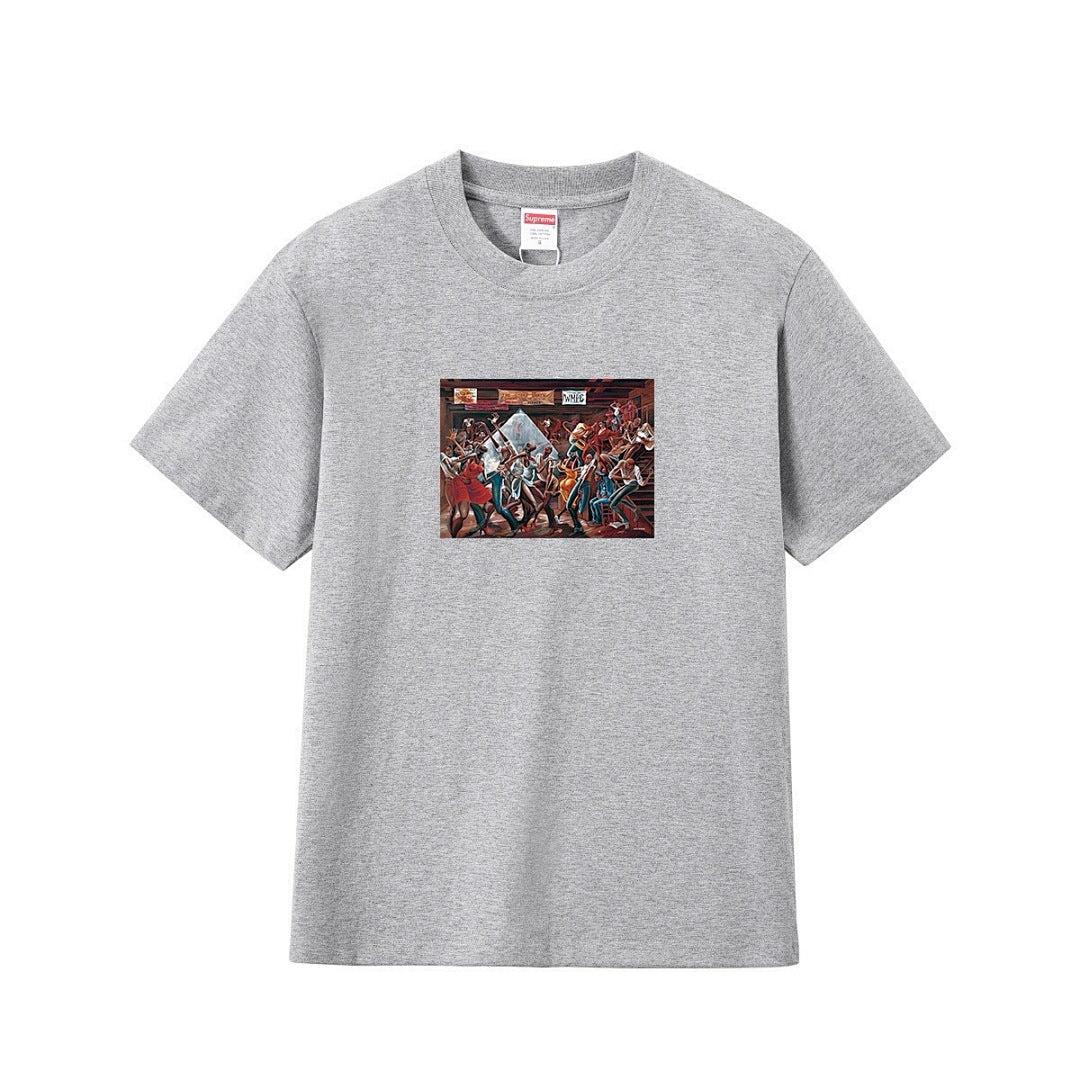 款号M216P40💰 Supreme 25SS Ernie Barnes 艺术家 油画作品 短袖T恤 宽松版型 采用260克精梳棉双纱 从面料到辅料全部三标齐全跟足ZP 进口松井公司浆料印花绝不开裂 - view 9