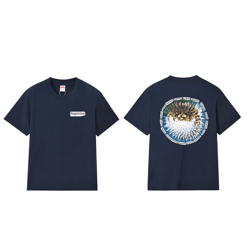 款号M229#p40💰 Supreme SS23 WEEK18系列 BLOWFISH TEE 字母图案印花圆领套头短袖T恤 男女同款 宽松版型 采用260克精梳棉双纱 从面料到辅料全部三标齐全跟足 - view 16
