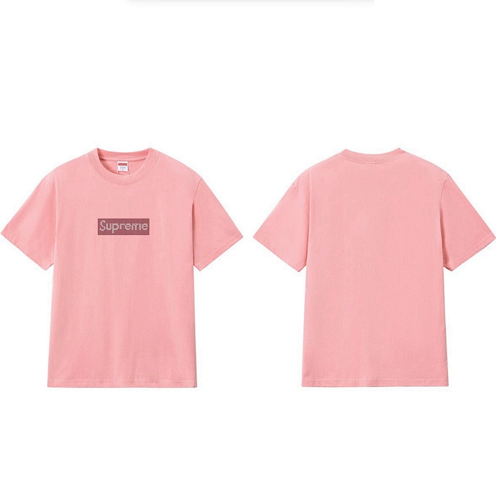 款号M235#p40💰 Supreme x Swarovski/施华洛世奇 联名款 SS19 水晶Bogo短袖美式潮流T恤 男女同款 宽松版型 采用260克精梳棉双纱 从面料到辅料全部三标齐全跟足 - view 5