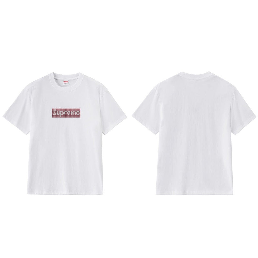 款号M235#p40💰 Supreme x Swarovski/施华洛世奇 联名款 SS19 水晶Bogo短袖美式潮流T恤 男女同款 宽松版型 采用260克精梳棉双纱 从面料到辅料全部三标齐全跟足 - view 9
