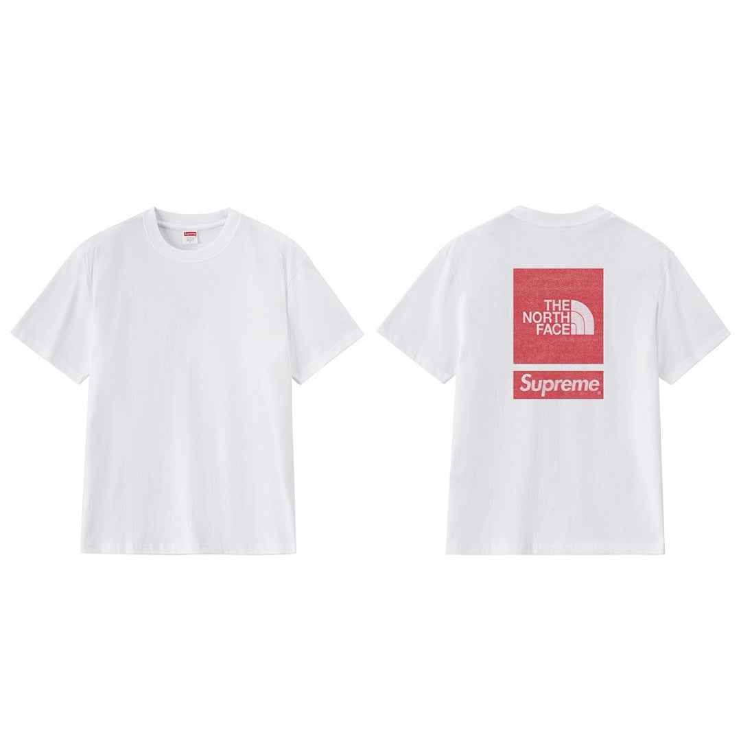 款号M242#p40💰 Supreme x 北面/THE NORTH FACE 联名款 SS24 WEEK3 背后logo印花短袖美式潮流T恤 男女同款 宽松版型 采用260克精梳棉双纱 从面料到 - view 9