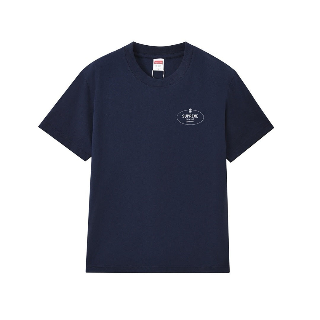 款号M249#p40💰 Supreme 24FW Crest Tee 徽章字母印花LOGO短袖T恤 宽松版型 采用260克精梳棉双纱 从面料到辅料全部三标齐全跟足ZP 进口松井公司浆料印花绝不开裂 - view 1