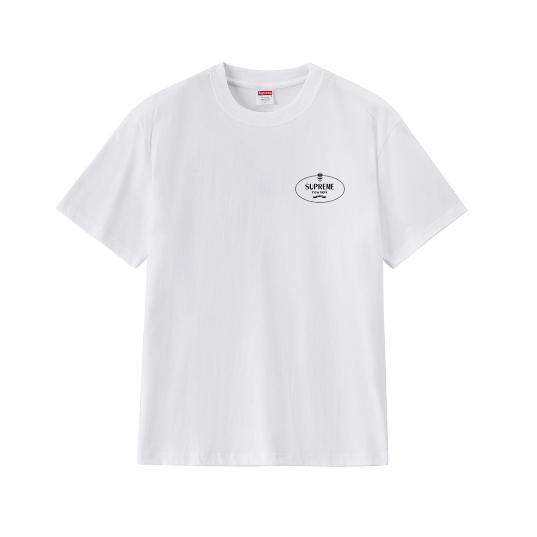 款号M249#p40💰 Supreme 24FW Crest Tee 徽章字母印花LOGO短袖T恤 宽松版型 采用260克精梳棉双纱 从面料到辅料全部三标齐全跟足ZP 进口松井公司浆料印花绝不开裂 - view 8