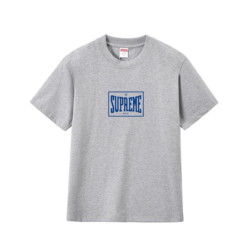 款号M254#p40💰 Supreme FW23 WEEK1 WARM UP TEE FW23 秋冬系列 纯色方格字母Logo印花圆领套头短袖美式潮流T恤 男女同款 宽松版型 采用260克双纱纯棉 - view 5