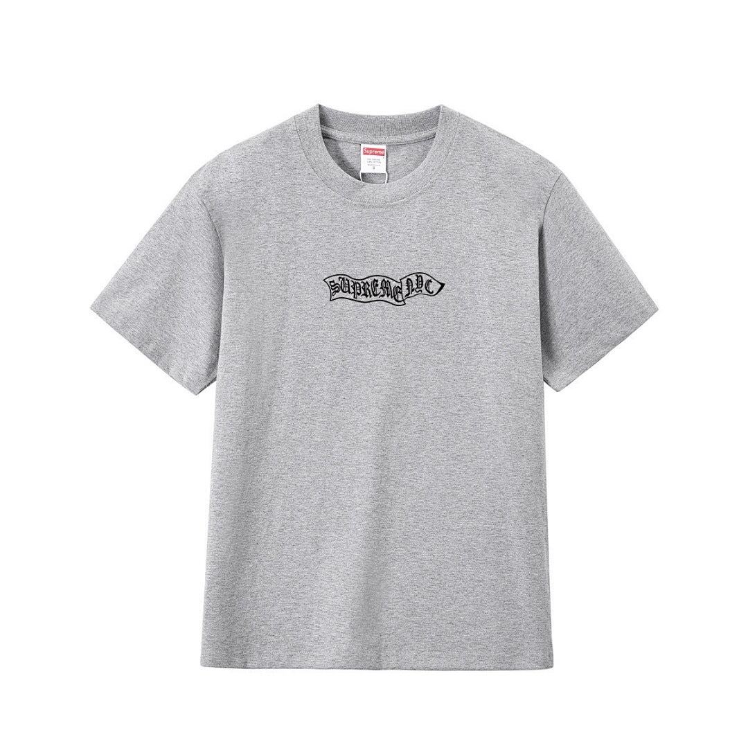 款号M269#p40💰 Supreme FW23 WEEK4 BANNER S/S TOP 旗帜Logo刺绣圆领短袖美式潮流T恤 男女同款 宽松版型 采用260克双纱纯棉 圆筒 从面料到辅料全部三 - view 4