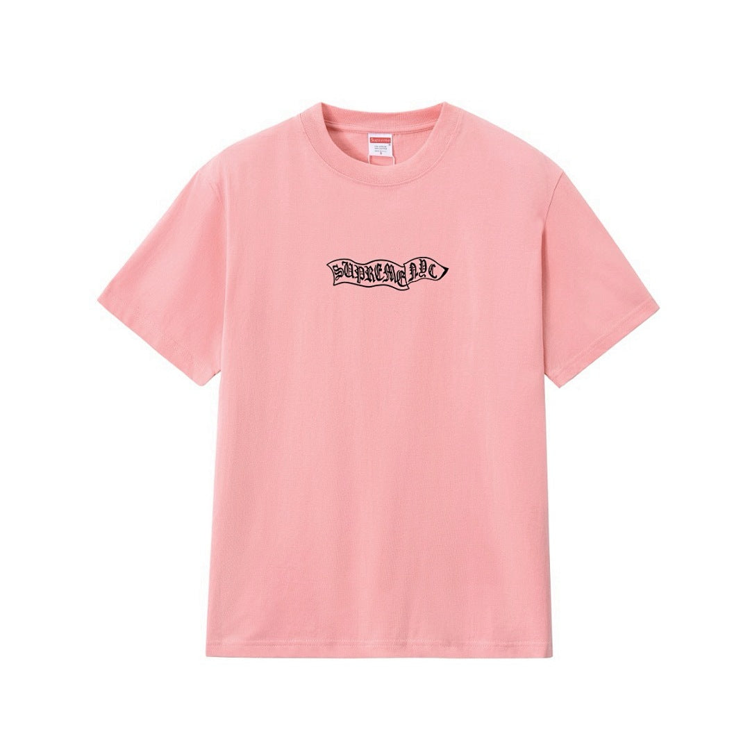 款号M269#p40💰 Supreme FW23 WEEK4 BANNER S/S TOP 旗帜Logo刺绣圆领短袖美式潮流T恤 男女同款 宽松版型 采用260克双纱纯棉 圆筒 从面料到辅料全部三 - view 6