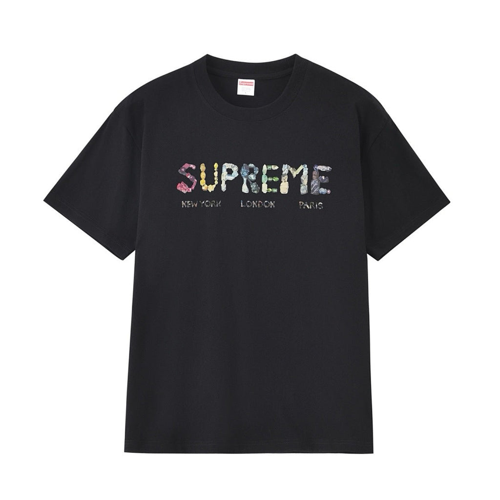 款号M270#p40💰 Supreme SS18 Rocks Tee Black 字母 Logo 短袖美式潮流T恤 男女同款 宽松版型 采用260克双纱纯棉 圆筒 从面料到辅料全部三标齐全跟足Z - view 10