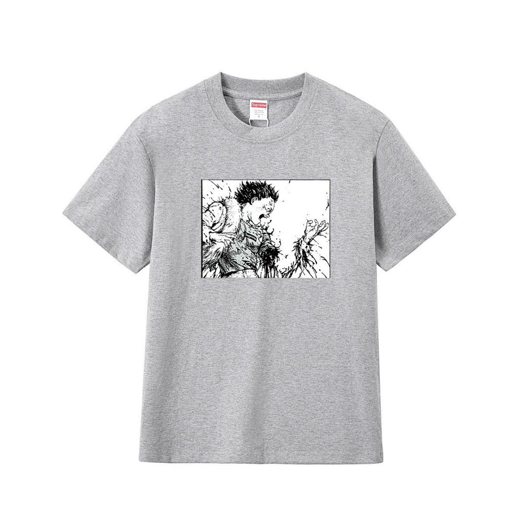 款号M278#p40💰 SUP AKIRA ARM TEE bogo阿基拉断臂黑白漫画印花短袖t恤 宽松版型 采用260克精梳棉双纱 从面料到辅料全部三标齐全跟足ZP 进口松井公司浆料印花绝不开裂 - view 4