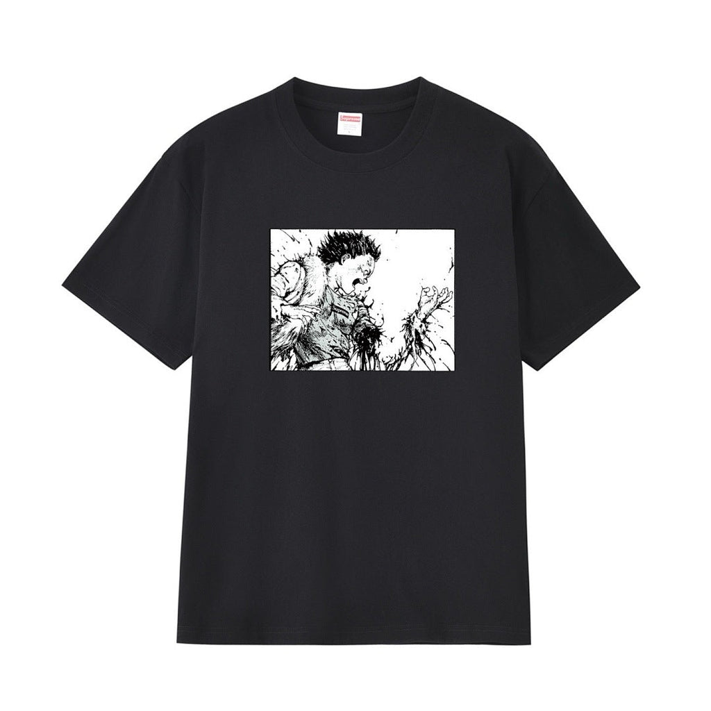 款号M278#p40💰 SUP AKIRA ARM TEE bogo阿基拉断臂黑白漫画印花短袖t恤 宽松版型 采用260克精梳棉双纱 从面料到辅料全部三标齐全跟足ZP 进口松井公司浆料印花绝不开裂 - view 11