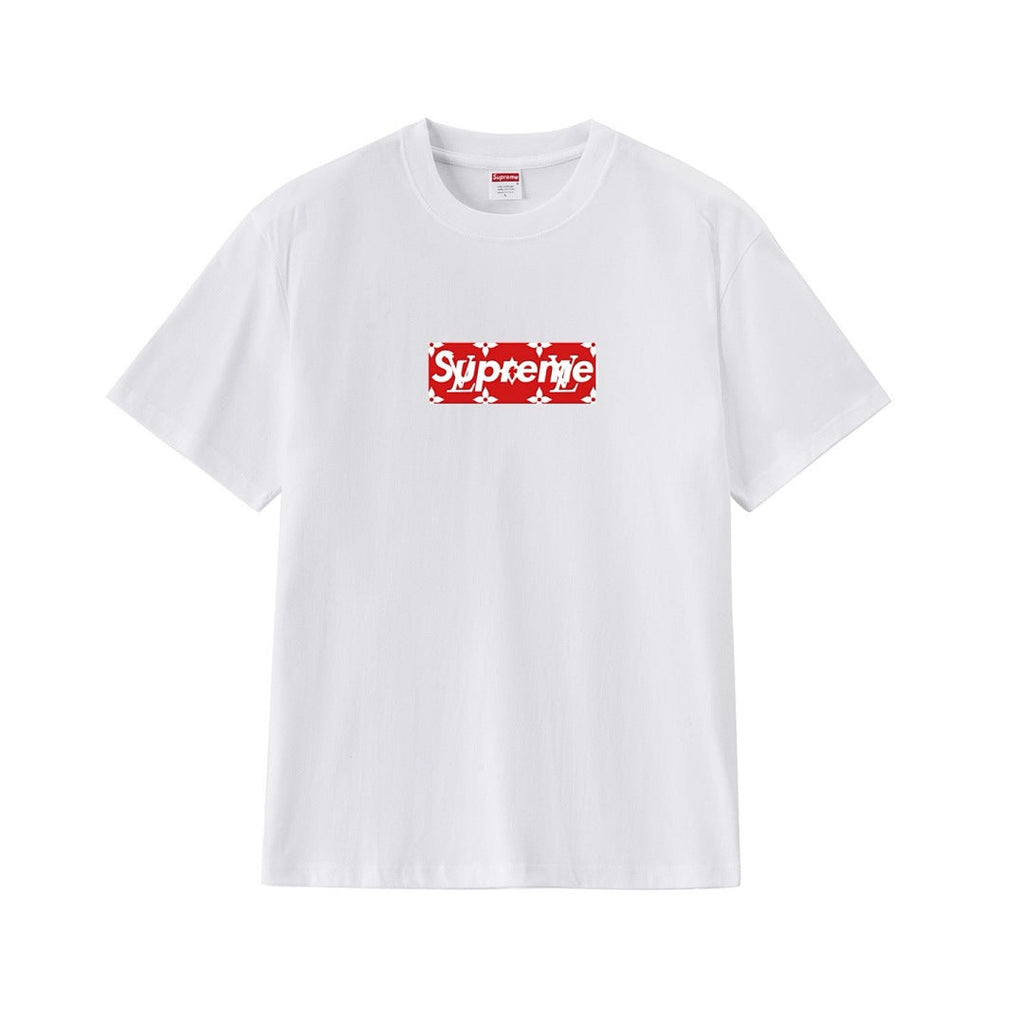 款号M307#p40💰 SUP 超级我 至高无上 老花box logo 短袖 tee 爆款 情侣 男女同款 宽松版型 采用260克精梳棉双纱 从面料到辅料全部三标齐全跟足ZP 进口松井公司浆料印花绝 - view 7