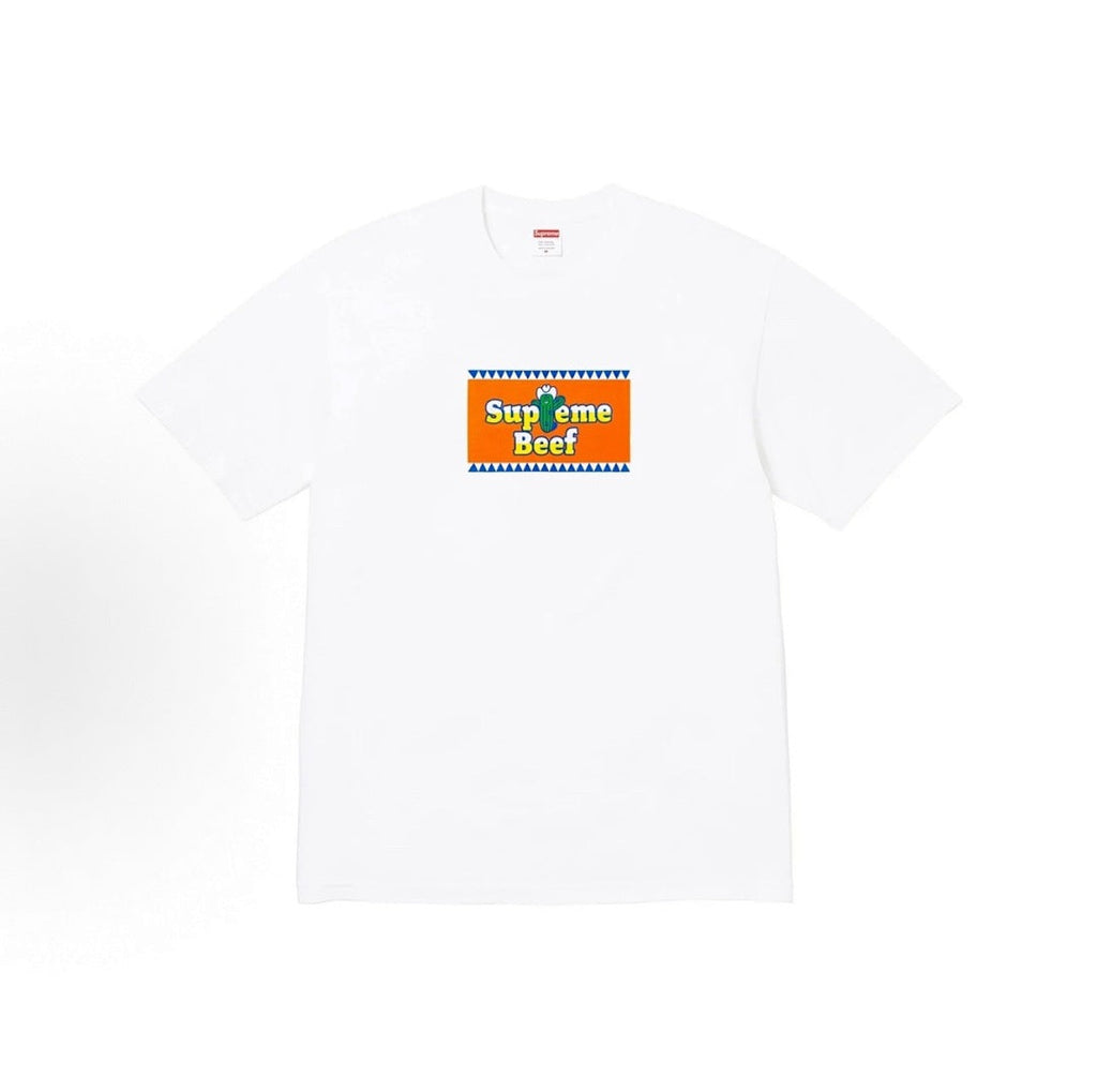 款号M322#p40💰 Supreme 夏季T恤系列 SS25 WEEK18 Summer Tee Beef Tee 胸前印花图案百搭短袖T恤 男女同款 宽松版型 采用260克精梳棉双纱 从面料到 - view 1