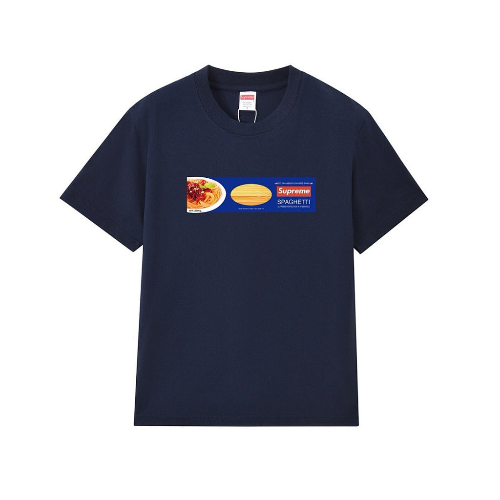 款号M374#p40💰 Supreme Week 1 Spaghetti Tee 意大利面图案印花宽松圆领短袖美式潮流T恤 宽松版型 采用260克精梳棉双纱 从面料到辅料全部三标齐全跟足ZP 进 - view 2