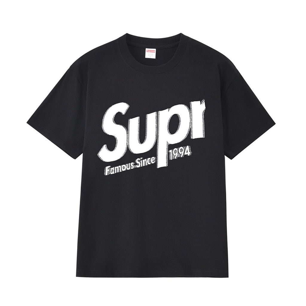款号M404#p40💰 Supreme Week 12 Intarsia Spellout S/S Top 徽标Logo印花宽松短袖美式潮流T恤 男女同款 宽松版型 采用260克双纱纯棉 圆筒 从面 - view 10