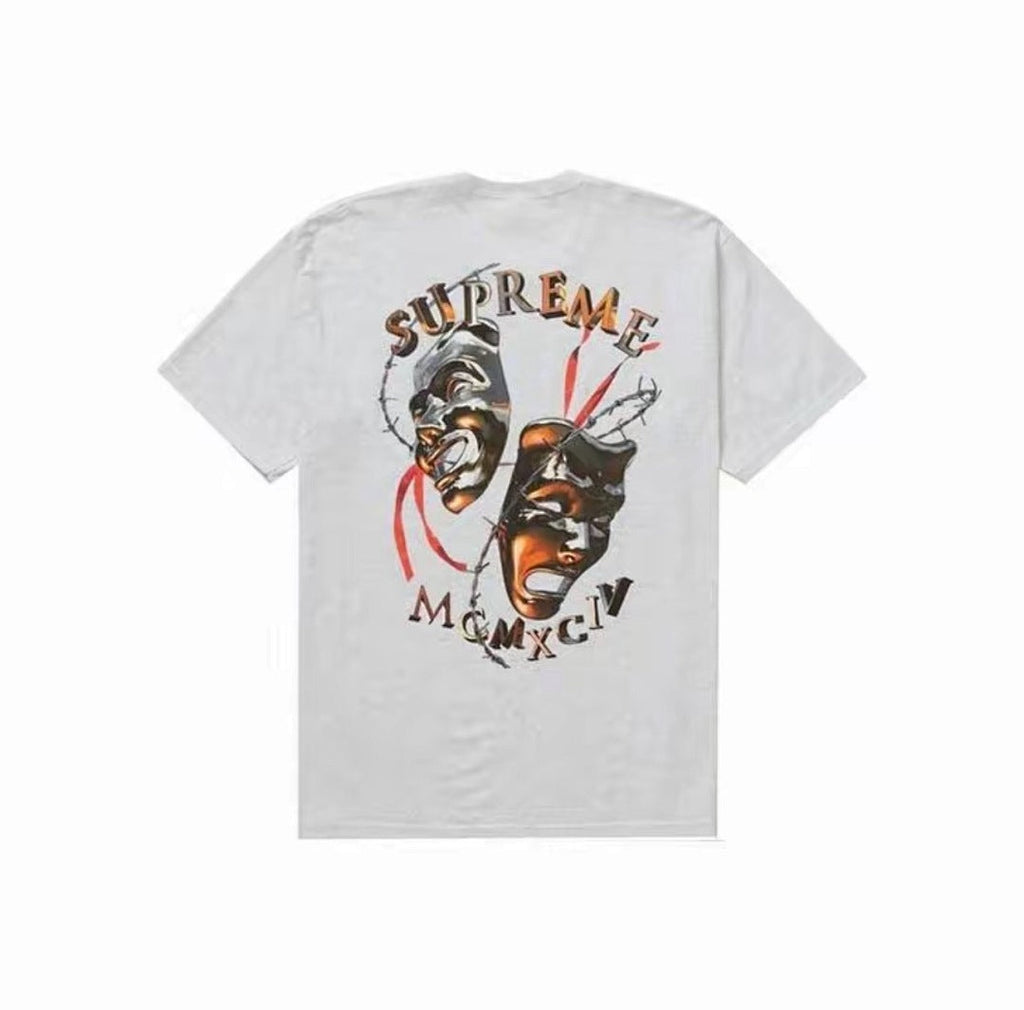 款号M406#p40💰 Supreme SS20 Week 1 Laugh Now Tee 荆棘笑脸印花短袖美式潮流T恤 男女同款 宽松版型 采用260克双纱纯棉 圆筒 从面料到辅料全部三标齐全 - view 1