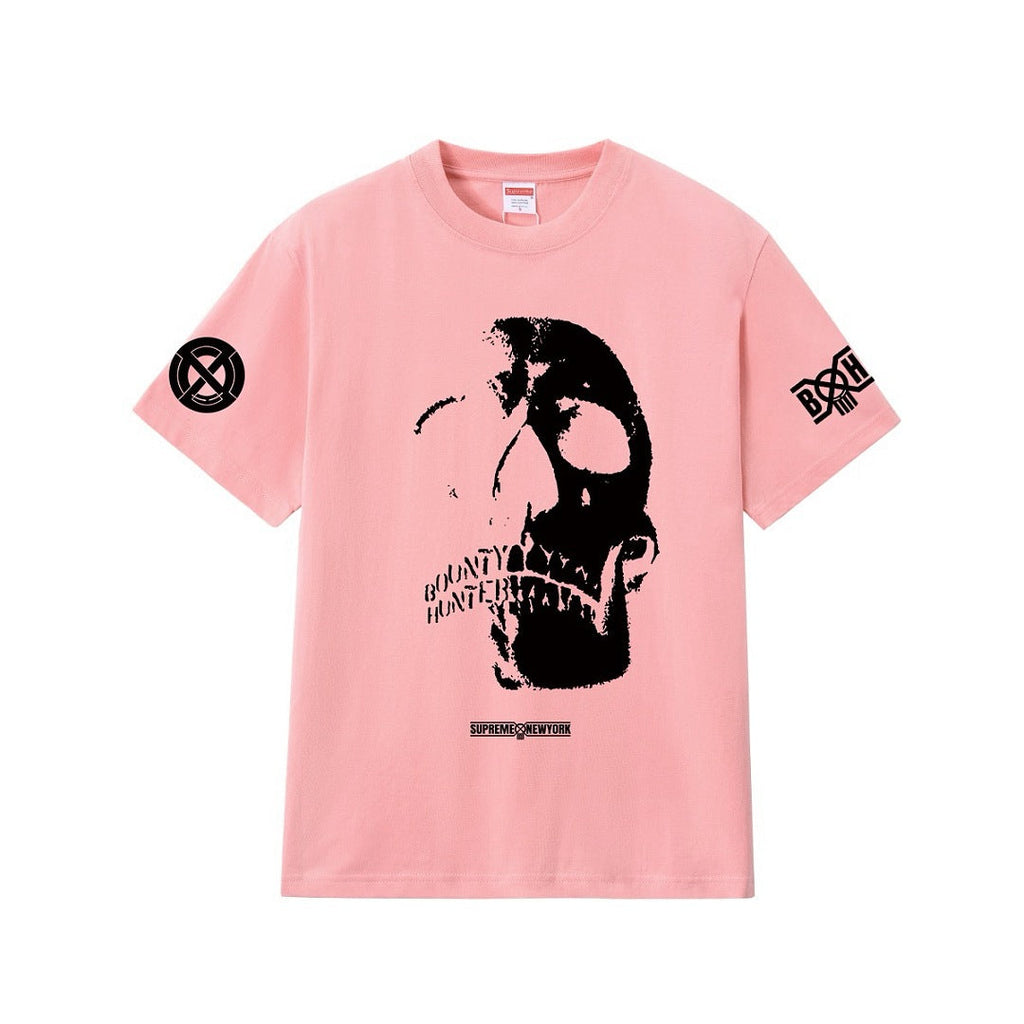 款号M413#p40💰 Supreme x BOUNTY HUNTER 联名款 FW23 WEEK6 SKULLS TEE 骷髅头印花圆领短袖美式潮流T恤 男女同款 宽松版型 采用260克双纱纯棉 - view 4