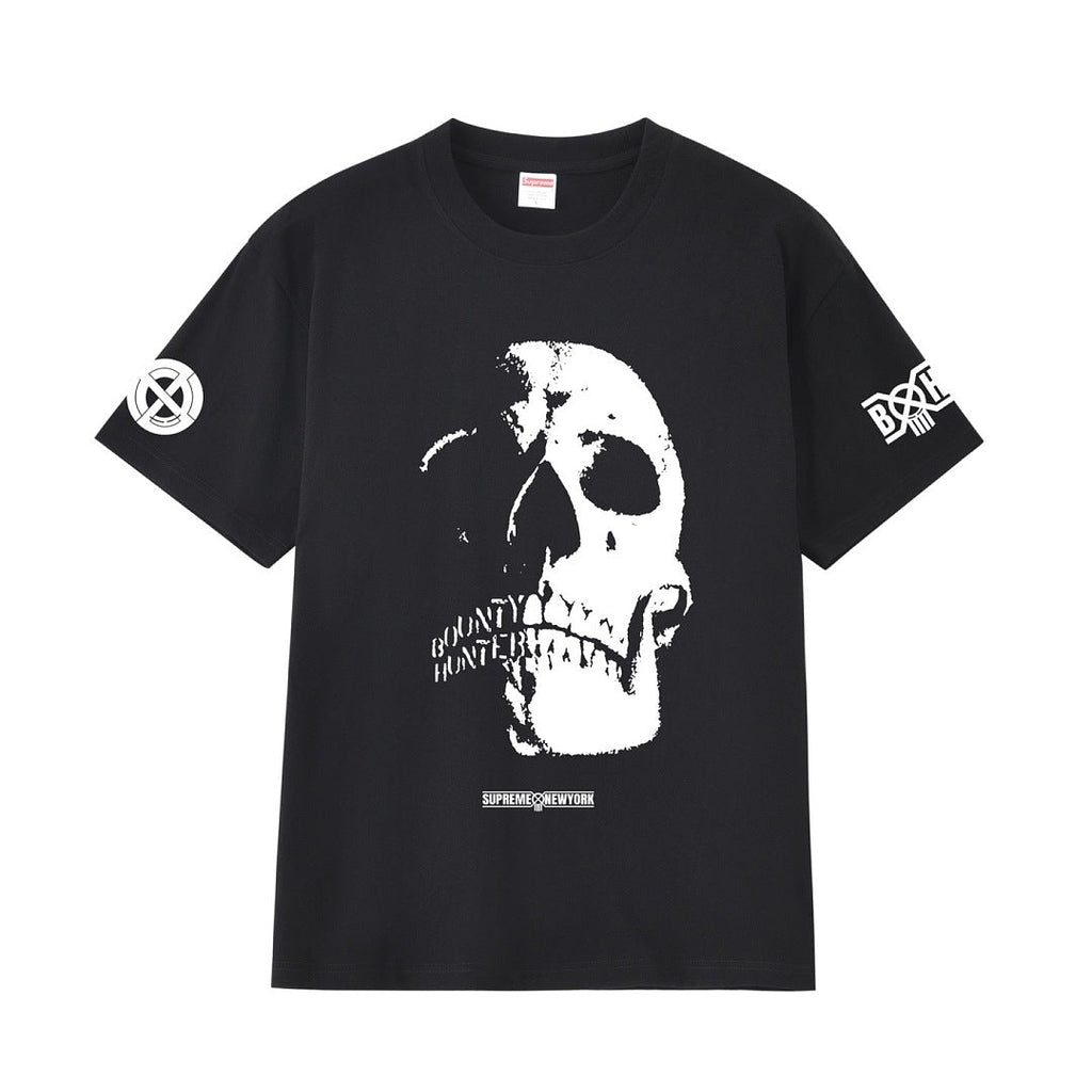 款号M413#p40💰 Supreme x BOUNTY HUNTER 联名款 FW23 WEEK6 SKULLS TEE 骷髅头印花圆领短袖美式潮流T恤 男女同款 宽松版型 采用260克双纱纯棉 - view 10