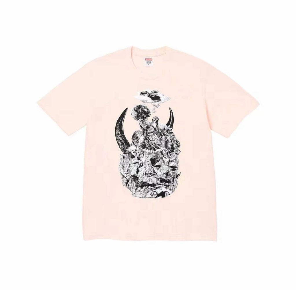 款号M457#p40💰 Supreme FW23 WEEK7 MUTANTS TEE 抽象变异体印花圆领短袖美式潮流T恤 男女同款 宽松版型 采用260克双纱纯棉 圆筒 从面料到辅料全部三标齐全跟 - view 3