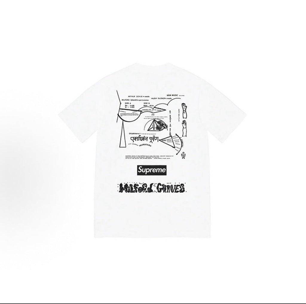 款号M458#p40💰 Supreme Supreme FW22 Week16系列 FW22 Week 16 Milford Graves Tee 发球台字母直筒印花短袖T恤 男女同款 宽松版型 - view 1