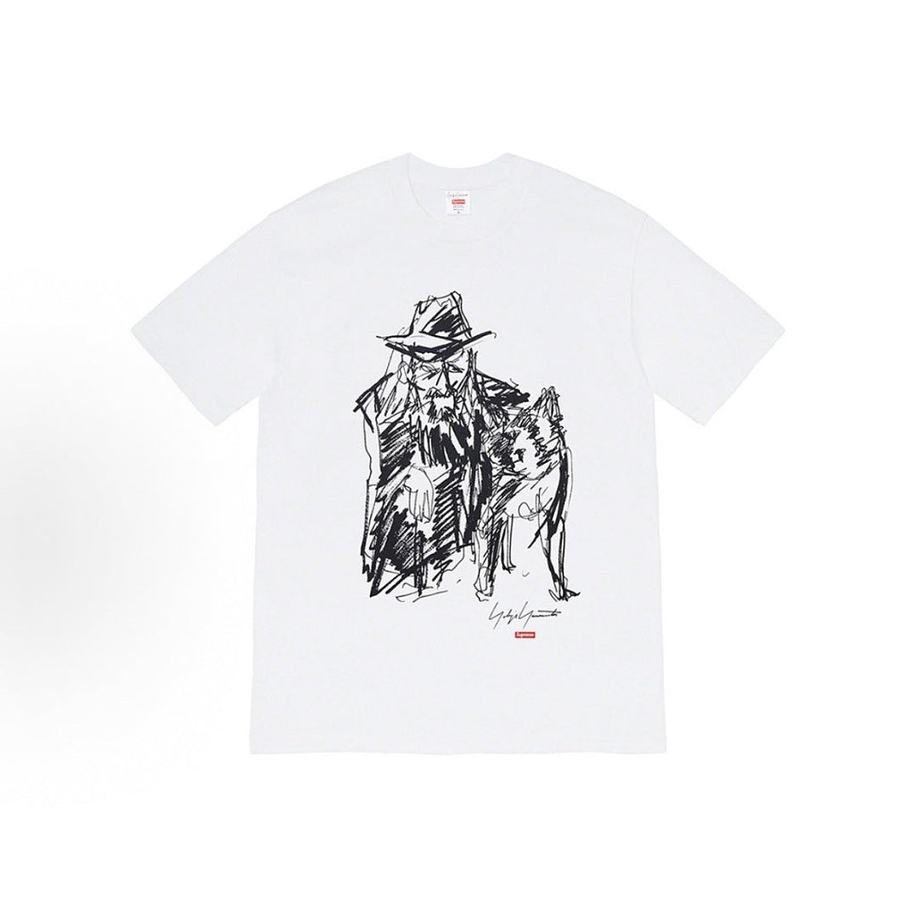 款号M480#p40💰 Supreme FW20 Week 4 x Yohji Yamamoto 山本耀司 联名款 人物素描短袖美式潮流 T恤 男女同款 宽松版型 采用260克双纱纯棉 圆筒 从面料 - view 2